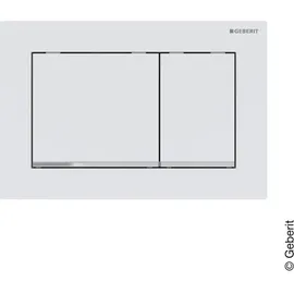 Geberit Omega30 Betätigungsplatte weiß matt lackiert/hochglanz-verchromt 115.080.JT.1