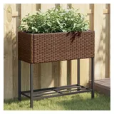 vidaXL Pflanzkübel mit Ablage 2107750 40 x 40 x 40 cm Braun