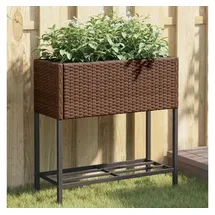 vidaXL Pflanzkübel mit Ablage 2107750 40 x 40 x 40 cm Braun