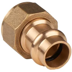 Kupfer Pressfitting Übergangsverschraubung aus Rotguss 15 mm - 1/2