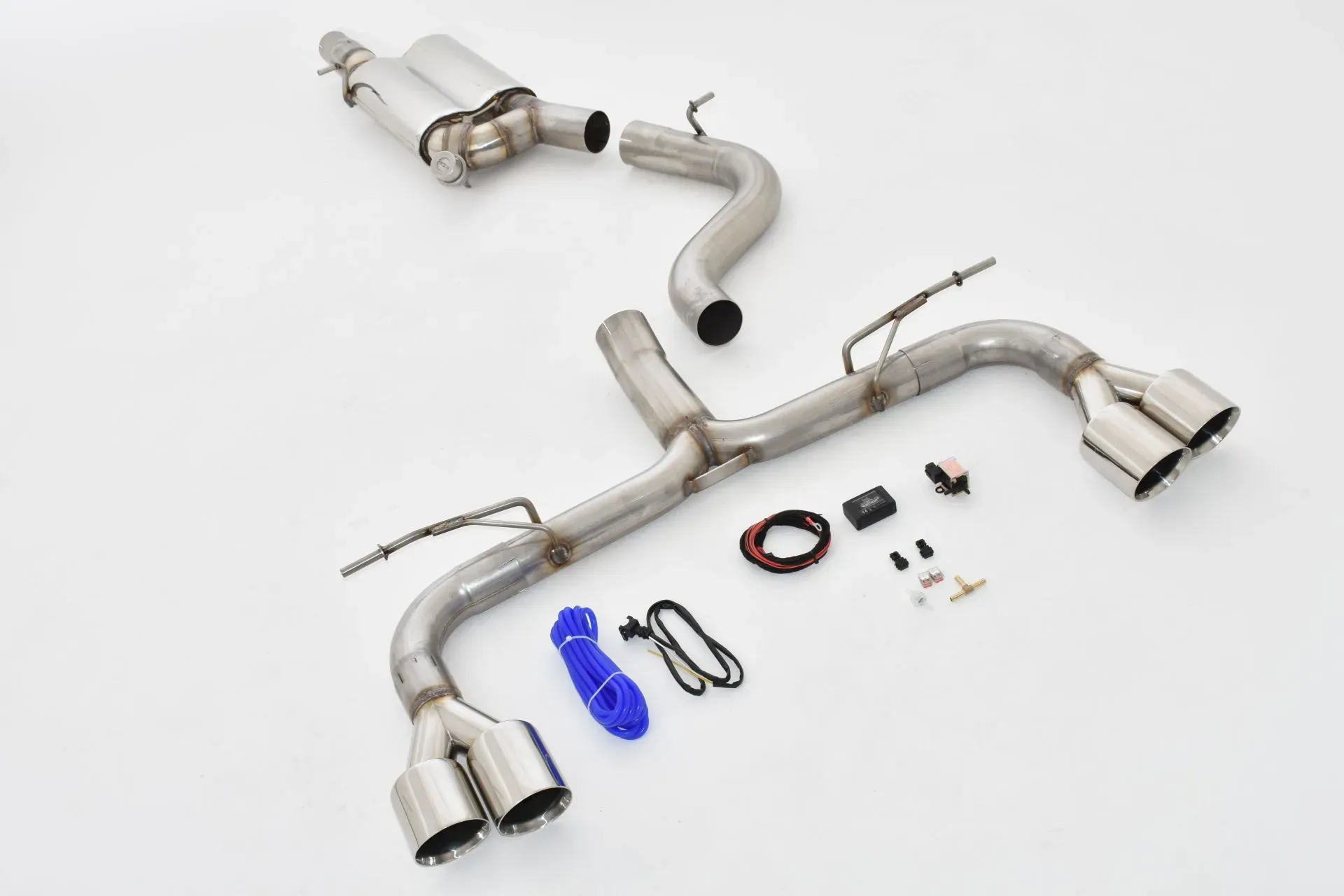 Streetbeast 76mm Duplex Sportauspuff mit Klappensteuerung für VW T-ROC 4motion