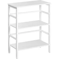 HOOBRO Leiterregal, Standregal, 3 Ebenen Bücherregal, Querstangen-Design, Multifunktionales Ablageregal,
