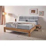 Home Affaire Boxspringbett »Villads«, Liegefläche: 180/200 cm, Inside-Boxspring-Unterbau, recycelte Stoffe grau