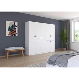 Rauch Drehtürenschrank Ticao 226 x 210 x 54 cm Weiß