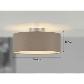meineWunschleuchte Calma 1 E14 rund braun-grau