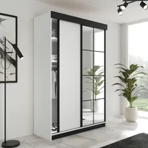 kier furniture Schiebetürenschrank Lamaro 138 x 205 x 59 cm Weiß