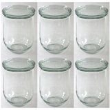 Weck Einmachglas 6 Stück Rundrandglas 1L Tulpenform Einweckglas mit Deckel«, Glas, (6-tlg)