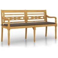 VidaXL Batavia-Bank 150 x 19 x 84 cm Braun