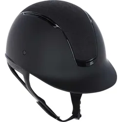 Covalliero Reithelm Eclipse - klassische Reitkappe mit Aplikation Glitzer, schwarz, maximale Sicherheit (Größe: L)