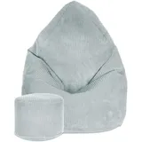 DreamRoots Sitzsack, Hellgrün, Pastellgrün, Textil, 80x120x80 cm, Oeko-Tex® Standard 100, Wohnzimmer, Hocker, Sitzsäcke, XXL Sitzsäcke