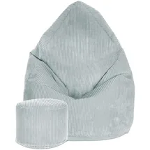 DreamRoots Sitzsack, Hellgrün, Pastellgrün, Textil, 80x120x80 cm, Oeko-Tex® Standard 100, Wohnzimmer, Hocker, Sitzsäcke, XXL Sitzsäcke