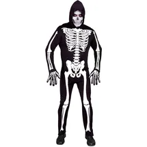 buttinette Hexen-Kostüm UV Skelett Herren L