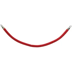 Securit® Klassisches Absperrseil – Samt Rot – Verchromte Haken – 150 cm