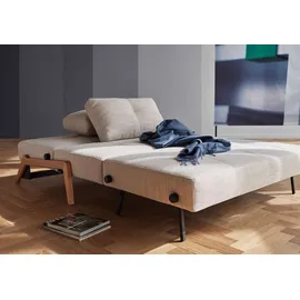 Innovation Living Schlafsofa Cubed Eiche Stoff Sand Grey 140 cm
