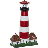 Hi Haushalt International LED Solar Leuchtturm mit rotierender Leuchte, 43 cm hoch