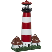 Hi Haushalt International LED Solar Leuchtturm mit rotierender Leuchte, 43 cm hoch