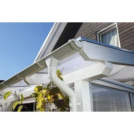 SKANHOLZ SKAN HOLZ Regenrinnen-Set 812 cm Stahl, verzinkt u. weiss