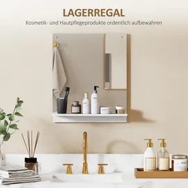 Homcom Badspiegel 50 x 14B x 60H cm-Weiß | Gr.: onesize