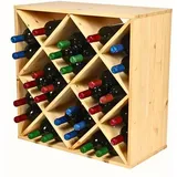 Proregal Weinregal 60 x 60 x 30 cm Natur
