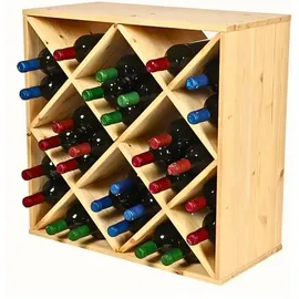 Proregal Weinregal 60 x 60 x 30 cm Natur