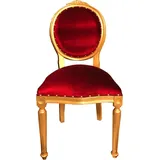 Casa Padrino Barock Medaillon Luxus Esszimmer Stuhl Bordeaux/Gold