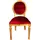 Casa Padrino Barock Medaillon Luxus Esszimmer Stuhl Bordeaux/Gold