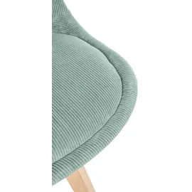 CLP Esszimmerstuhl Linares Cord türkis 4er Set