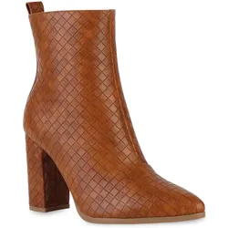 Damen Klassische Stiefeletten in Hellbraun Muster