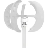 Konfiur 600W Windkraftanlage, DC 24V Laterne Windkraftanlage Generator Vertikaler Windgenerator, Vertical Axis Wind Power Micro Windkraftanlage, 5 Blatt mit Controller-Weiße