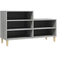 VidaXL Schuhregal Grau Sonoma 102x36x60 cm Holzwerkstoff