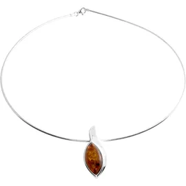 Ostsee-Schmuck Halsreif Gleiter-Ranva Silber 925/000 - Bernstein
