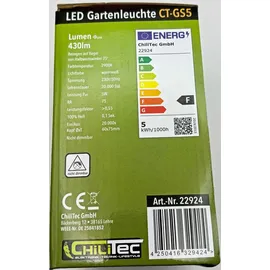 ChiliTec Außenleuchte Aluminium 5W 430lm inkl. Erdspieß schwarz