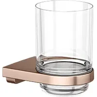 Keuco Moll Glashalter 12750299000 mit Echtkristall-Glas, Rotgold gebürstet
