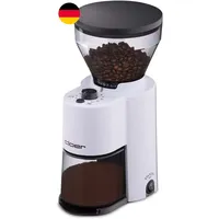 Cloer 7521 Elektrische Kaffeemühle Mit Kegelmahlwerk Aus Edelstahl, 2-12 Tassen,
