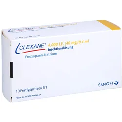 CLEXANE 4.000 I.E. 40mg/0,4ml Inj.-Lsg.i.e.F.-Sp. 10 St