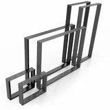 NOGGI - Home Decor Masters Tischbein 2 Tischkufen Metall ECKIG, 90x72cm - schwarz - Esstisch l Möbelkufen für Dein DIY-Home Projekt schwarz 90 cm x 72 cm