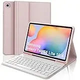 FOGARI Tastatur Hülle für Samsung Galaxy Tab S6 Lite 10,4 Zoll (2024/2022/2020), Deutsches QWERTZ Magnetisch Abnehmbarer Bluetooth Tastatur für Samsung Galaxy Tab S6 Lite 10.4", Rosa