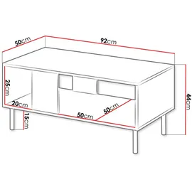 Mirjan24 Aruba Beige Holzwerkstoff 92 x 44 cm