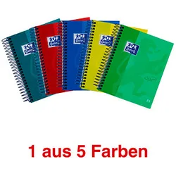 OXFORD Collegeblock European Book kariert DIN A6 farbiger Rand