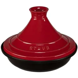 Staub Tajine 28cm rund Gusseisen rot