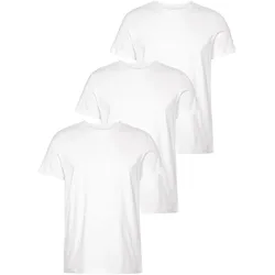 T-Shirt, (3er-Pack), lockere Passform, Basic-Stil, Gr. M (48/50), weiß, , 72598946-M