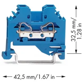 WAGO GmbH& Co. KG Durchgangsklemme 0,08-4mmq blau 281-104