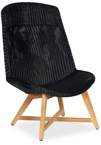 OUTLIV. Clovelly Loungesessel Teak/Polyrattan Schwarz