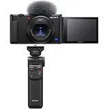 Sony Vlog-Kamera ZV-1 [20.1MP, 2,7-fach opt. Zoom, 3"] schwarz inkl. GP-VPT2BT Bluetooth Handgriff (Sehr gut, neuwertiger Zustand / mindestens 1 JAHR GARANTIE)