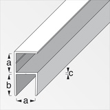 alfer clampline-Eck-Profil 1 m, 15.9 x 18 x 1.5 mm Alu eloxiert silber