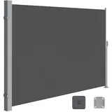 Songmics Seitenmarkise 350 x 160 cm grau Stahl