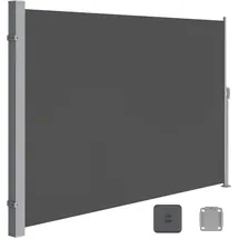 Songmics Seitenmarkise 350 x 160 cm grau Stahl