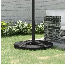 Outsunny Schirmständer Metall Schwarz