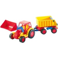 Wader Basics Traktor mit Schaufel und Anhänger Wader Basics Traktor mit Schaufel und Anhänger