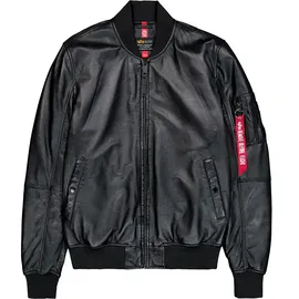 Alpha Industries MA-1 Lederjacke schwarz 3XL